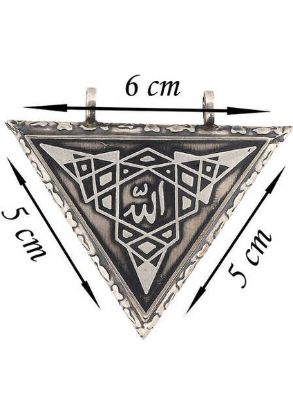 925 Ayar Gümüş Üçgen Içi Açılabilen Muskalık Gümüş Kolye (T6015) (7474) fırsatları