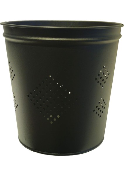 10 Lt Yarım Delikli Modern Masa Altı Çöp Kovası Siyah