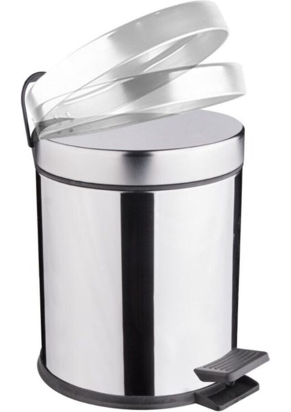 Yavaş Kapanan Amortisörlü 3l Çöp Kovası, Şık Krom ve Beyaz Renk Seçenekleri