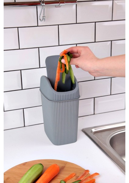 Şık ve Küçük Tezgah Üstü Çöp Kovası, Pratik Kullanım Için Ideal Renk Sarı fiyatları