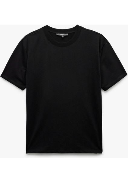 Kısa Kollu Bisiklet Yaka Regular Fit Pamuklu Tişört modelleri