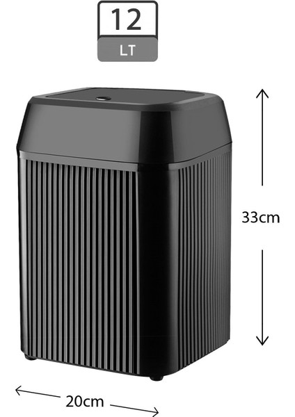 Çizgili Kare 12 Litre Çöp Kovası, Banyo ve Mutfak Için Pratik ve Şık Tasarım modelleri