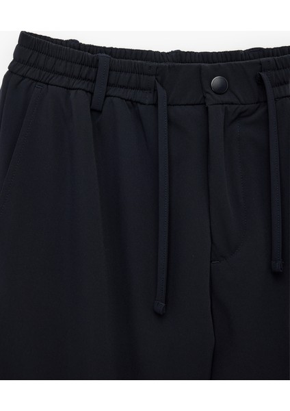 Beli Bağcıklı Düğmeli Duble Paça Esnek Slim Fit Pantolon indirimleri