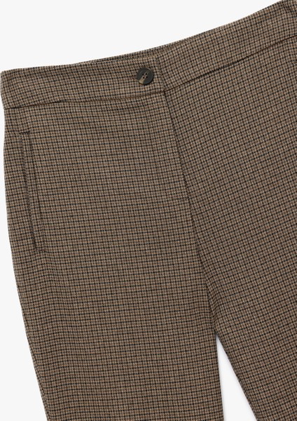 Regular Fit Normal Bel Ekose Cigarette Pantolon modelleri
