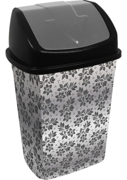 Desenli 15 Litre Klik Çöp Kovası, Şık ve Kullanışlı Tasarım