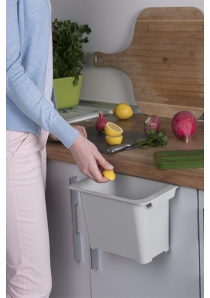 6 Litrelik Açık Gri Çok Amaçlı Plastik Çöp Kovası, Şık ve Dayanıklı Tasarım indirimleri