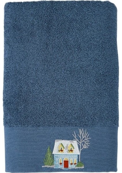 Nakışlı Pamuklu Indigo Havlu 50X90, Şık ve Yumuşak Kullanım Keyfi Sağlar. fiyatları