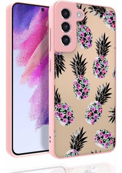 Galaxy S21 Fe Kılıf Desenli Kamera Korumalı Parlak Scks Nora Kapak-No1