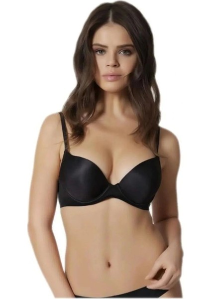 Orkide Kadın Siyah 2 Beden Büyüten Full Push-Up Dolgulu Sihirli Destekli Sütyen Reina indirimleri