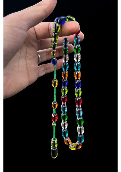 Sertifikalı Sistemli Usta Işçilikli Rengarenk Bonibon Ateş Kehribar Tesbih Ahşap Hediye Kutulu modelleri