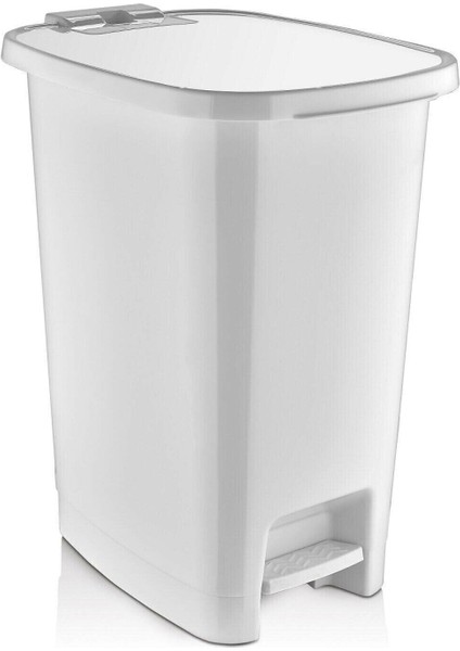 25 Litre Beyaz Pedallı Plastik Çöp Kovası, Pratik ve Şık Temizlik Çözümü