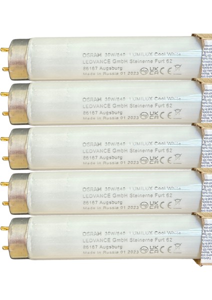 (5 Adet) Osram 30W 840 Günışığı (4000K) G13 DUYLU T8 Floresan