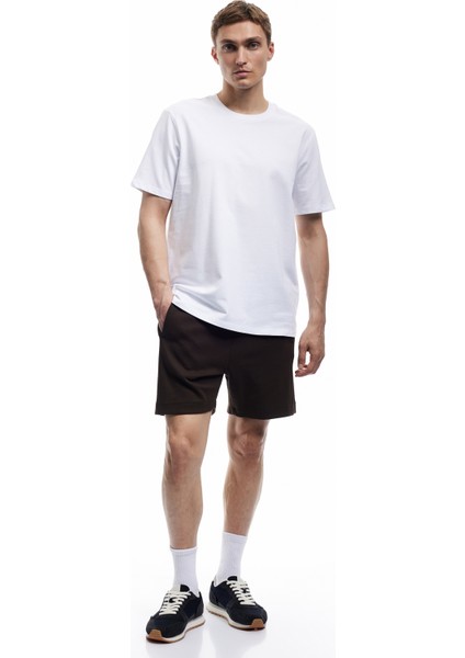 Kısa Kollu Bisiklet Yaka Regular Fit Pamuklu Tişört fiyatları