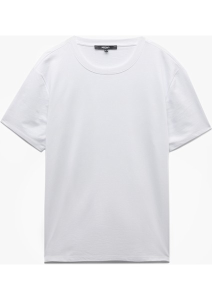 Kısa Kollu Bisiklet Yaka Regular Fit Pamuklu Tişört modelleri