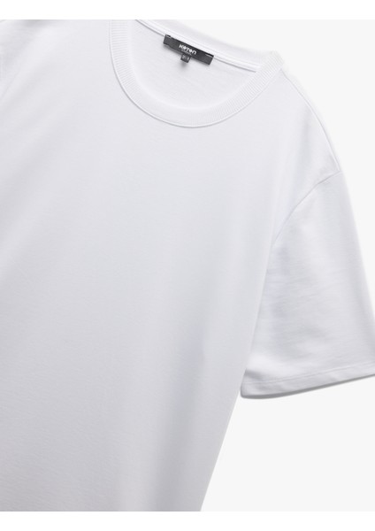 Kısa Kollu Bisiklet Yaka Regular Fit Pamuklu Tişört indirimleri