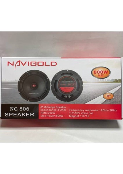 NG806 20 cm 800 Watt 200 Watt Rms Midrange Hoparlör 2 Adet Amfi Uyumludur fırsatları
