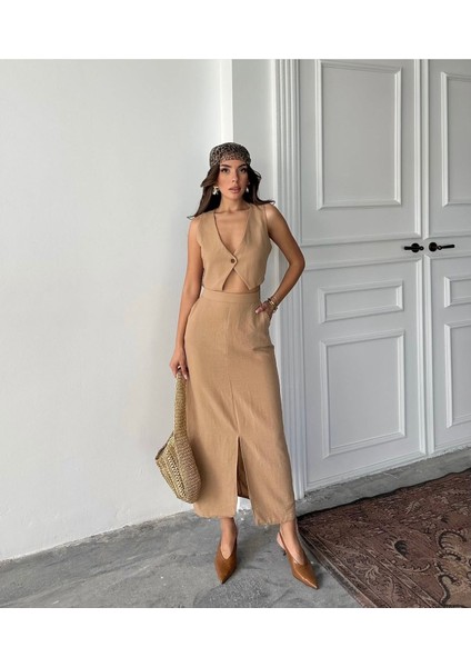 Keten Yelek Kalem Etek Takım fiyatları