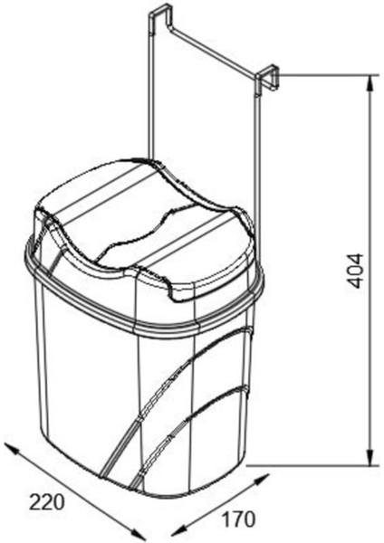 Beyaz ve Gri Renkli Dolap Içi Askılı Yutan Kapaklı Çöp Kovası, Şık ve Kullanışlı Tasarım modelleri
