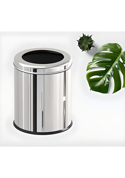 Pratik Krom Çemberli 5l Paslanmaz Çöp Kovası, Ev, Ofis, Banyo, Mutfak, Balkon Kullanımına Uygun modelleri
