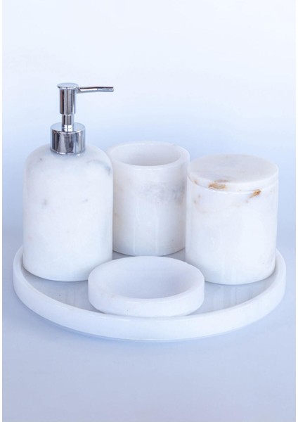 Beyaz Mermer Banyo Seti, Şık ve Zarif Tasarım, Kolay Kullanım fiyatları