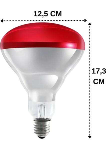 (4 adet) Philips 250W Kızılötesi (Infrared) Isıtıcılı Hayvan Isıtma ve Fizik Tedavi Lambası (Kırmızı Işık) E27 (Kalın Duy) modelleri