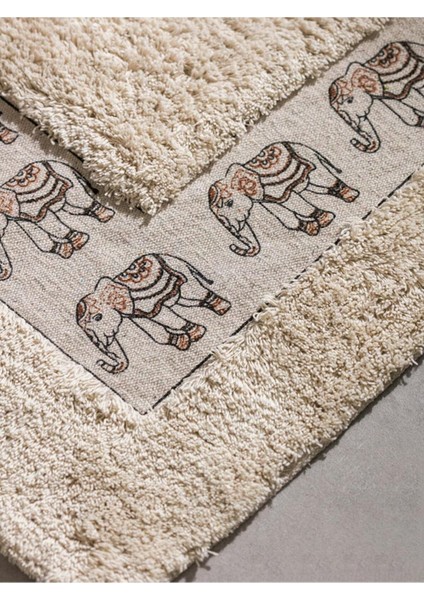 Fil Nakışlı Banyo Paspası 50X60 cm Bej fiyatları