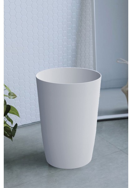 Kapaksız 6 Lt Çok Amaçlı Kova, Banyo, Mutfak, Ofis, Beyaz