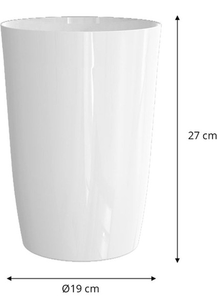 Kapaksız 6 Lt Çok Amaçlı Kova, Banyo, Mutfak, Ofis, Beyaz