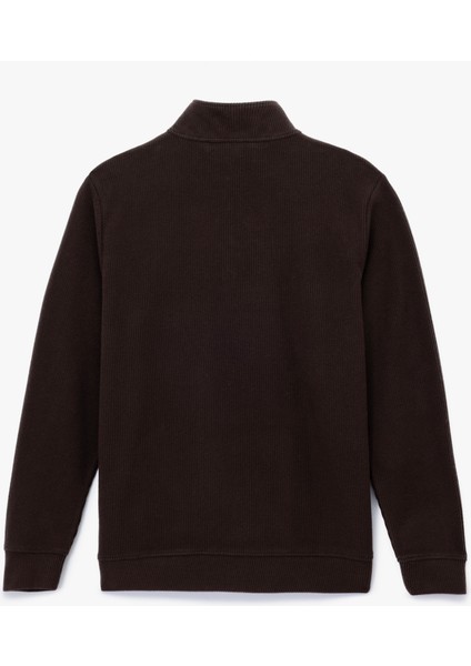 Uzun Kollu Ribanalı Yarım Fermuarlı Sweatshirt fiyatları