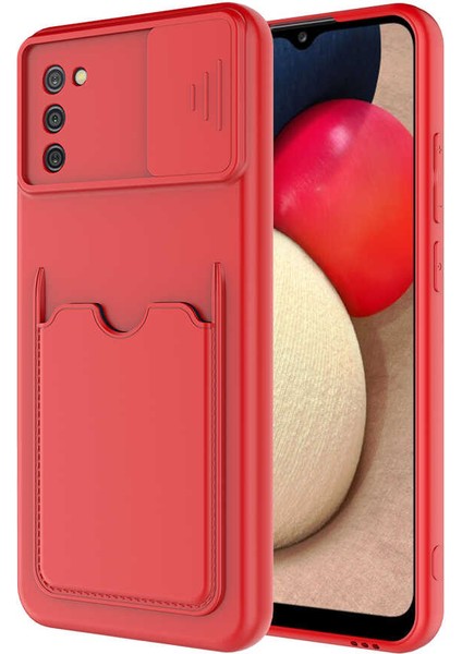 Galaxy A02S Kılıf ​scks Kartix Kapak-Kırmızı