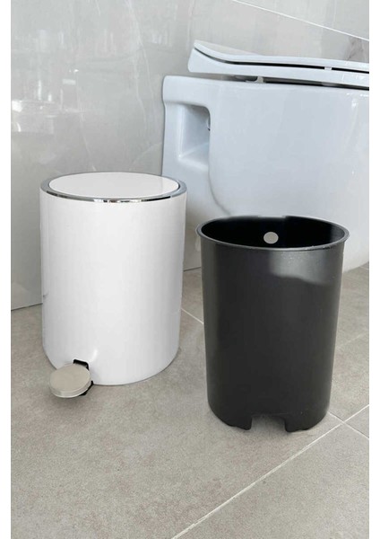 Gri 5l Pedallı Çöp Kovası, Primanova Lenox Tasarımı fiyatları