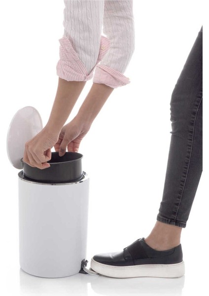 Gri 5l Pedallı Çöp Kovası, Primanova Lenox Tasarımı fırsatları