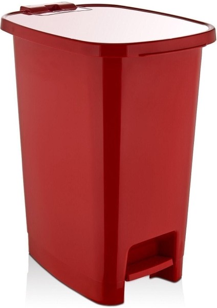 15 Lt Kırmızı Slim Pedallı Çöp Kovası, Şık ve Kullanışlı Tasarım