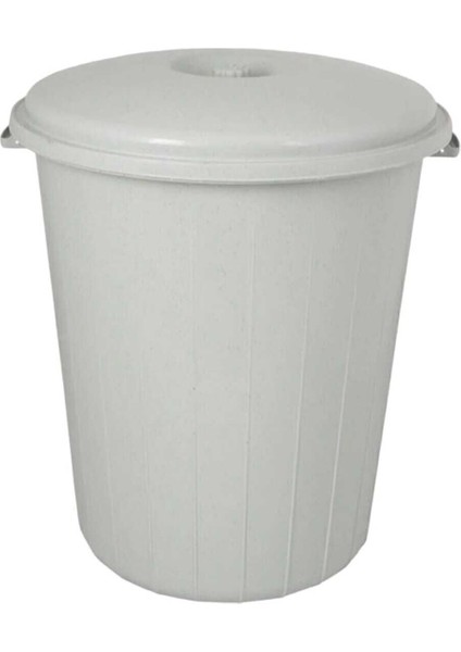 Geniş ve Dayanıklı 70 Litrelik Plastik Çöp Kovası, Gri Renk Seçeneğiyle Kullanıma Hazır.