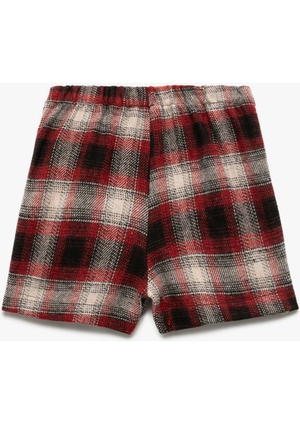 Beli Lastikli Pileli Ekoseli Şort Etek fiyatları