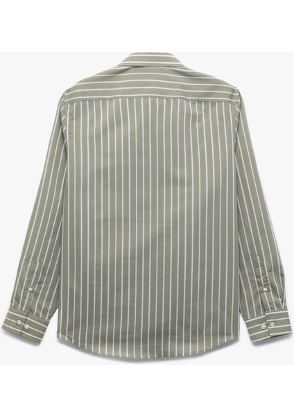 Regular Fit Uzun Kollu Klasik Yaka Pamuklu Poplin Gömlek fiyatları