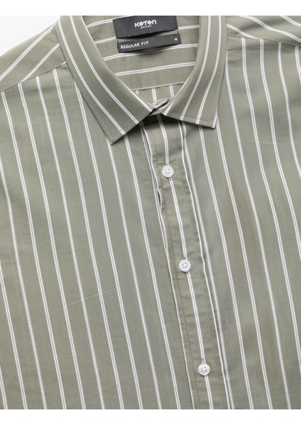 Regular Fit Uzun Kollu Klasik Yaka Pamuklu Poplin Gömlek modelleri