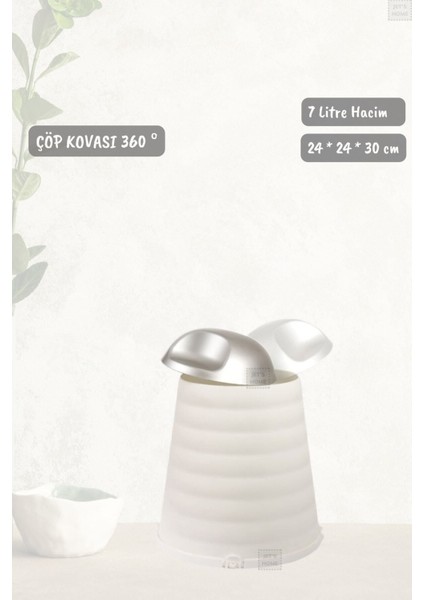 Beyaz 7l Bas-Çek Kapaklı Çöp Kovası, Banyo Için Kullanışlı ve Şık Tasarım modelleri