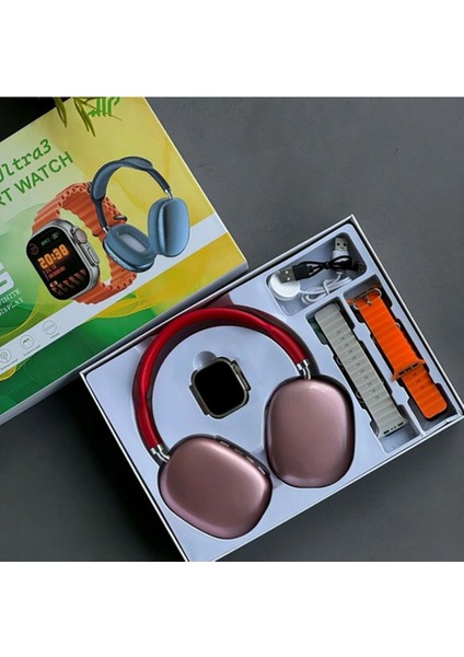 H27 Ultra 3 Akıllı Saat 2,19 Ekran Nfc Gps, Bluetooth Kulaklık ve 4 Kordon Hediyeli Kombinasyon Set fiyatları