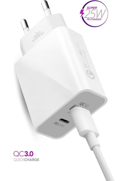25W- USB ve Taype-C Çift Girişli Hızlı Şarj Adaptörü fiyatları