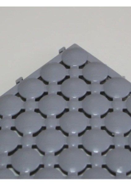 Gri 33X33 cm Plastik Yer Karosu, Geçkili Paspas ve Islak Zemin Izgarası