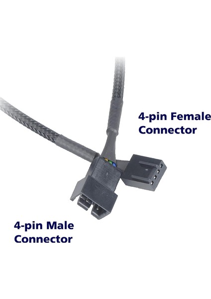 0449 Pwm 4 Pin Y Port Dişi Erkek Anakart 30 cm Bakır 3mm Fan Uzatma Güç Kablosu fırsatları