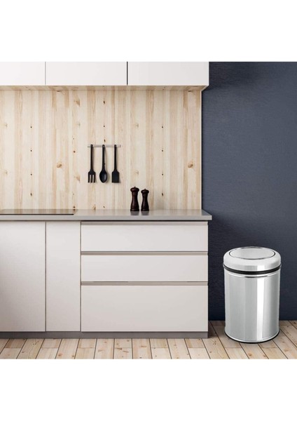 8 Lt Döner Kapaklı Paslanmaz Çöp Kovası, Banyo, Tuvalet, Balkon ve Teras Kullanımına Uygun modelleri
