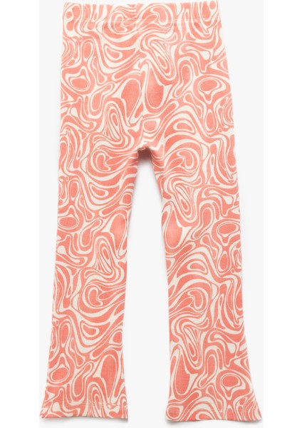 Pamuklu Beli Lastikli Desenli Ispanyol Paça Tayt fiyatları