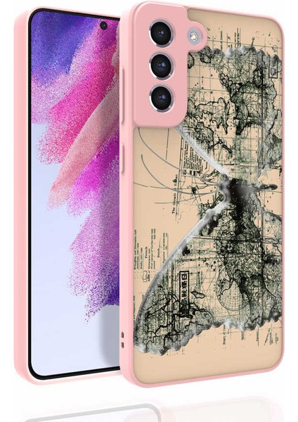 Galaxy S21 Fe Kılıf Desenli Kamera Korumalı Parlak Scks Nora Kapak-No4