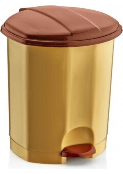 Kahverengi Pedallı Çöp Kovası 7 Lt, Şık ve Kullanışlı Tasarım