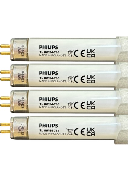 (4 Adet) Philips 8W 765 Beyaz Işık (6500K) G5 duylu T5 Floresan