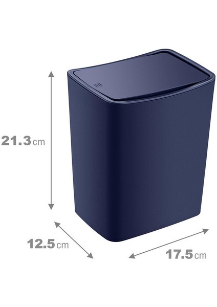 Lacivert 4 Lt Temiz ve Şık Dokümanlı Çöp Kovası fiyatları