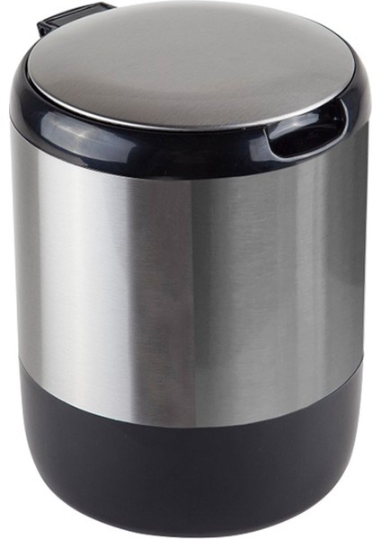 Şık 3l Siyah ve Beyaz Tezgah Üstü Çöp Kovası, Mutfak ve Ofis Kullanımı