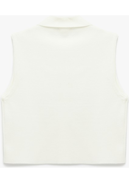 Kolsuz Aplike Detaylı Ceket Yaka Triko Yelek fiyatları